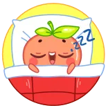 😴 somnoliento, melocotón, durmiendo, dibujos animados, lindo, kawaii, siesta, descanso whatsapp sticker