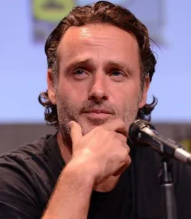 🤔 Andrew Lincoln актер, знаменитость, мужчина, портрет, рик граймс, ходячие мертвецы whatsapp sticker
