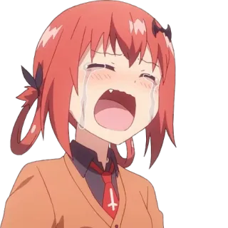 😭 Satania Gabriel DropOut อนิเมะ, ร้องไห้, เศร้า, ซาตาเนีย, Gabriel DropOut telegram sticker