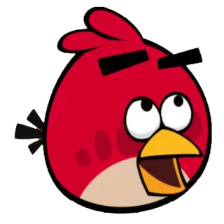 😃 Red Angry Birds Angry Birds, Красная птица, Мультфильм, Видеоигра, Птица, Персонаж, Анимация telegram sticker