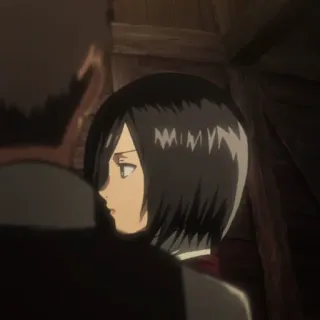 🗡 Mikasa Ackerman Attack on Titan anime, character, mikasa, attack on titan, fanart telegram sticker