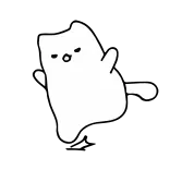 💃 gato, saludando, pegatina, gato caricatura, divertido, lindo, adorable whatsapp sticker
