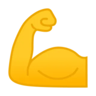 💪 arm, muscle, flex, strong, emoji, strength telegram sticker