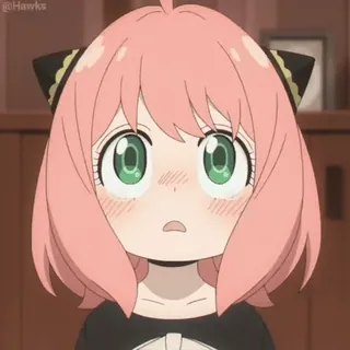 ☺ Anya Forger Spy × Family anime, cartoon, girl, pink hair, cute, Anya, Spy x Family whatsapp sticker