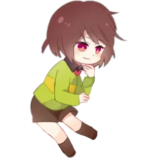 🤔 Chara Undertale chara, undertale, anime, video game telegram sticker