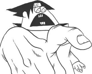 👇 middle finger, cartoon, offensive, gesture, funny, humor telegram sticker
