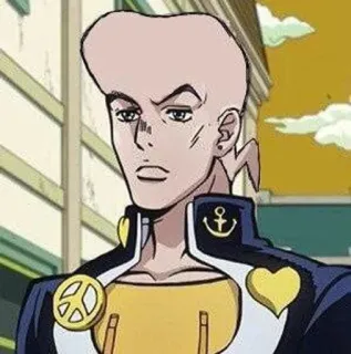 👩‍🦲 Josuke Higashikata JoJo's Bizarre Adventure Anime, Manga, Personaggio, Divertente, Calvo, Fanart, Le bizzarre avventure di JoJo, Josuke whatsapp sticker