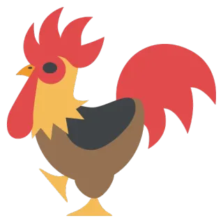🐓 coq, poulet, animal de ferme, oiseau, volaille whatsapp sticker