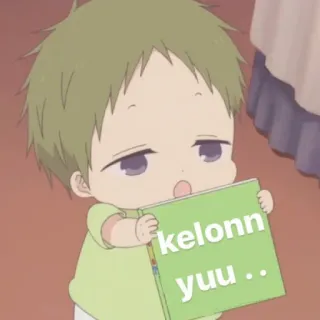 🥯 kelonn
yuu .. アニメ, 赤ちゃん, 可愛い, ミーム whatsapp sticker