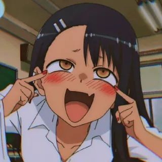 🎭 Nagatoro Don't Toy with Me, Miss Nagatoro Anime, Nagatoro, Meme, Cô gái, Đồng phục học sinh, Phim hoạt hình telegram sticker