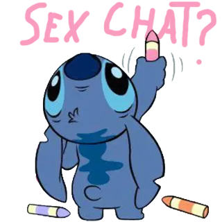 🐨 Stitch SEX CHATP cartoon, sticker, stitch, crayon, drawing telegram sticker