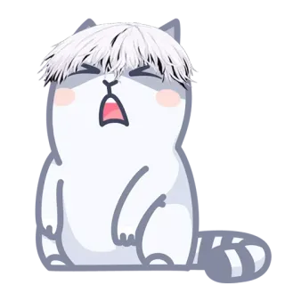 😫 kucing, kartun, stiker, lucu, kocak, ekspresi, meme telegram sticker