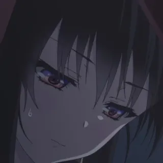 😑 anime, sad, girl, crying telegram sticker