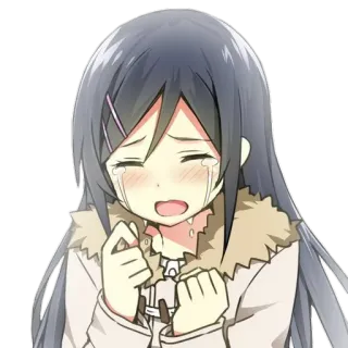 😭 Аниме, Плачет, Грустно, Слезы, Эмоциональный telegram sticker