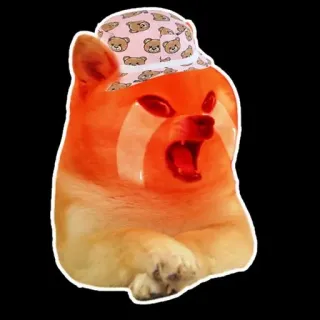 😭 doge, hond, meme, schreeuwen, boos telegram sticker