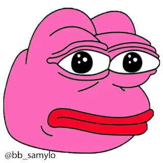 🐸 Pepe the Frog @bb_samylo pepe, sapo, meme, meme da internet, pepe rosa, sapo animado telegram sticker