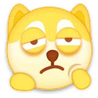 🐶 pies, śpiący, słodki, zwierzę, zmęczony, kreskówka telegram sticker