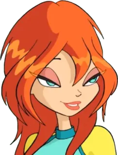🧪 Bloom Winx Club fada, magia, animado, menina, desenho animado telegram sticker