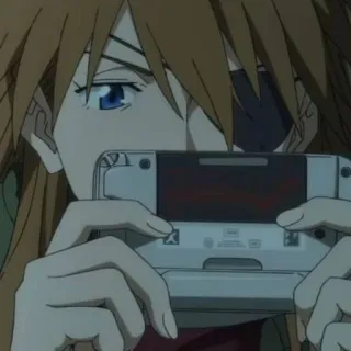 📸 Asuka Langley Soryu Evangelion Anime, Personaje, Juego, Consola, Jugando, Gaming, Evangelion telegram sticker