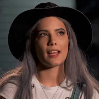 😐 Halsey นักร้อง, นักดนตรี, ป๊อปสตาร์, คนดัง, ภาพเหมือน, ผู้หญิง telegram sticker