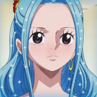 💙 Nefertari Vivi One Piece Anime, One Piece, Nefertari Vivi, Charakter, blaue Haare telegram sticker