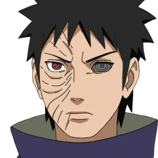 😠 Obito Uchiha Naruto anime, naruto, obito, uchiha, mangekyou sharingan, rinnegan telegram sticker
