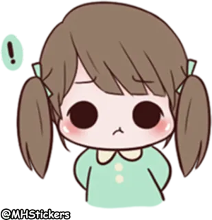 😰 @MHStickers наклейка, мультфильм, девушка telegram sticker