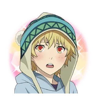 😳 Anime, Personagem, Ilustração, Desenho animado, Fofo, Retrato whatsapp sticker