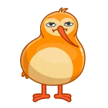 ✌️ Киви, Птица, Апельсин, Мультфильм, Животное whatsapp sticker