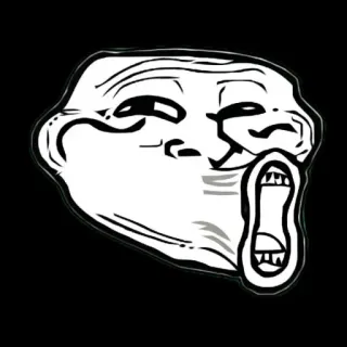 😂 Trollface meme, internet, grappig, trol, strip telegram sticker