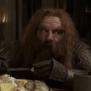 💍 Gimli Lord of the Rings Gimli, O Senhor dos Anéis, anão, fantasia, personagem, filme whatsapp sticker