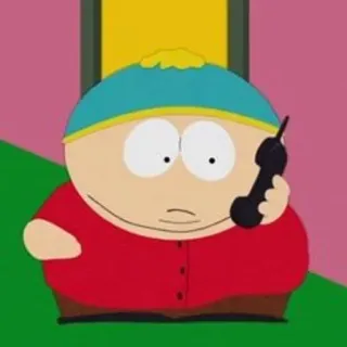 📞 Eric Cartman South Park Eric Cartman, South Park, Cartone animato, Serie TV, Commedia, Personaggio telegram sticker