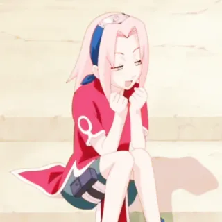 🌸 Sakura Haruno Naruto Sakura, Naruto, Anime, Charakter, Mädchen, pinke Haare telegram sticker