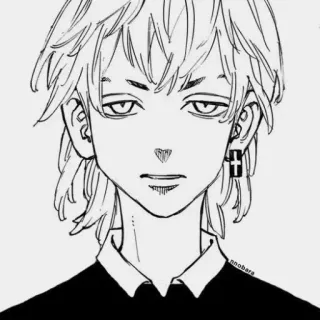 🖤 anime, manga, character, art, drawing, portrait whatsapp sticker