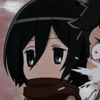 🧣 Mikasa Ackerman Attack on Titan 动漫, 卡通, 动画, 女孩, 三笠, 进击的巨人 telegram sticker