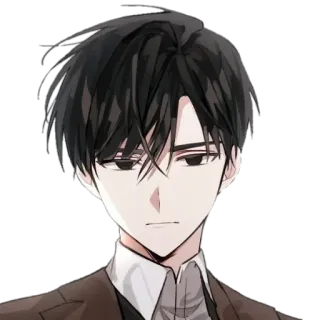 🚬 Anime, Hombre, Serio, Ilustración, Personaje telegram sticker
