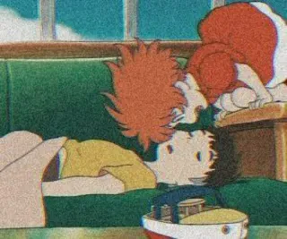 🧃 anime, cute, couch, relaxed, animation, boat whatsapp sticker