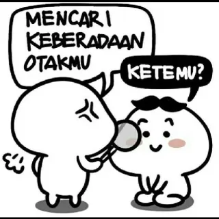 🌔 MENCARI KEBERADAAN OTAKMU
KETEMU? Cartoon, Sprechblase, Lupe, Suche, Gehirn, lustig, süß telegram sticker