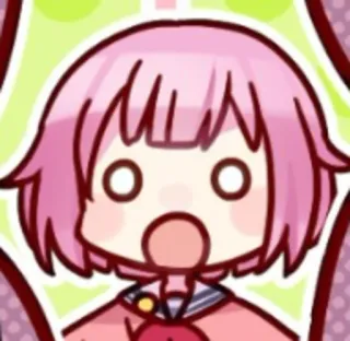 ❤️ anime, surprised, girl, shocked, pink hair telegram sticker