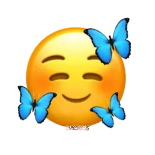 🦋 DUXCHESS 絵文字, 蝶, 笑顔, 可愛い, デジタルアート, ユニーク telegram sticker