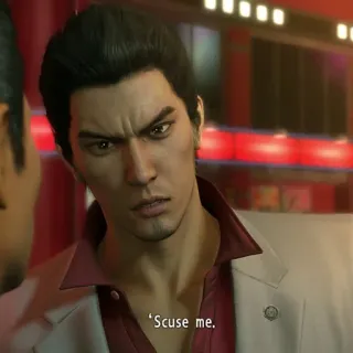 🤨 'Scuse me. Anime, Infastidito, Uomo, Completo Bianco, Espressione Facciale telegram sticker