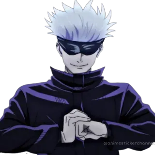 😏 Gojo Satoru Jujutsu Kaisen Anime, Manga, Gojo Satoru, Jujutsu Kaisen, Sticker telegram sticker