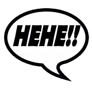 😂 HEHE!! eh eh, risata, fumetto, testo, cartone animato, espressione, fumetto telegram sticker
