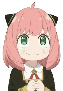 😊 Anya Forger Spy x Family Anya Forger, Spy x Family, anime, hoạt hình, cô gái, nhân vật, dễ thương telegram sticker