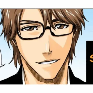 🧬 Sosuke Aizen Bleach 애니메이션, 안경, 악당, 만화, 캐릭터 telegram sticker