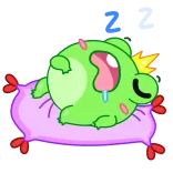 😴 zz сон, подушка, милый, мультфильм, животное, мечта telegram sticker