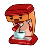 ☕ café, cafetière, expresso, boisson, boire, machine whatsapp sticker