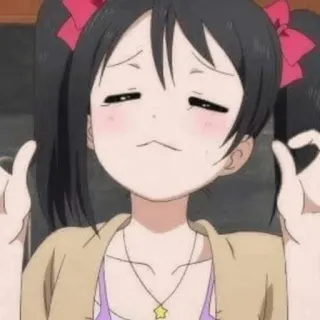 🎈 Nico Yazawa Love Live! Anime, Idol, Süß, Mädchen, Nico Nico Nii, Schmollen, Schulidol telegram sticker