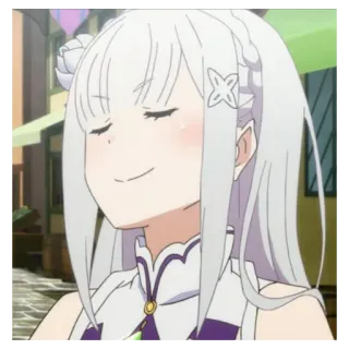 🦴 Emilia Re:Zero Anime, Dibujos animados, Emilia, Re Zero, Waifu whatsapp sticker