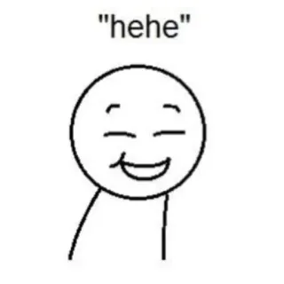 😊 hehe người que, hihi, vui vẻ, hình vẽ telegram sticker